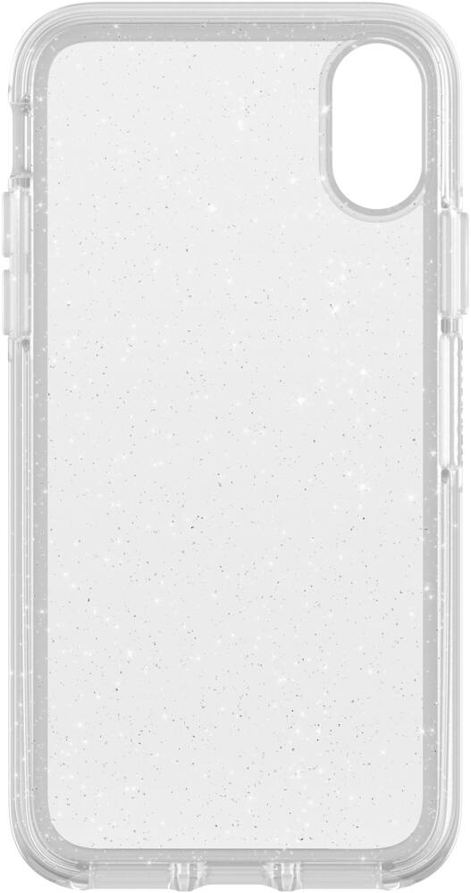 symmetry series case for apple iphone x and xs - clear/silver flake symmetry series case for apple iphone x and xs - clear/silver flake