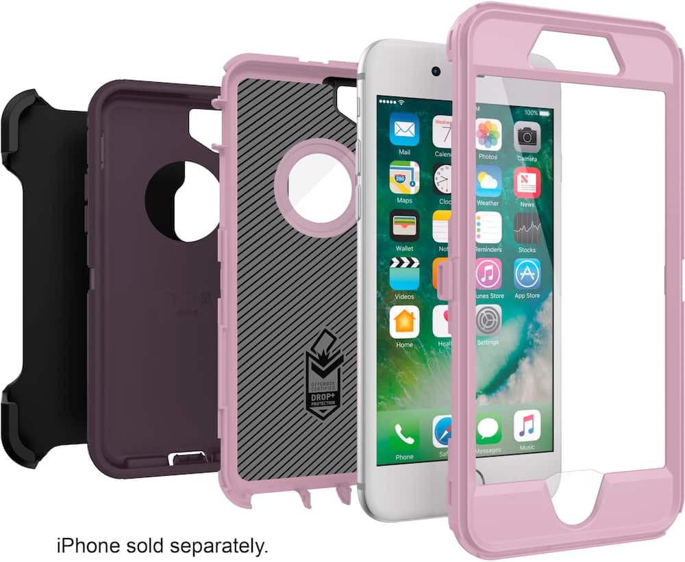 defender series case for apple iphone 7 plus and iphone 8 plus - purple