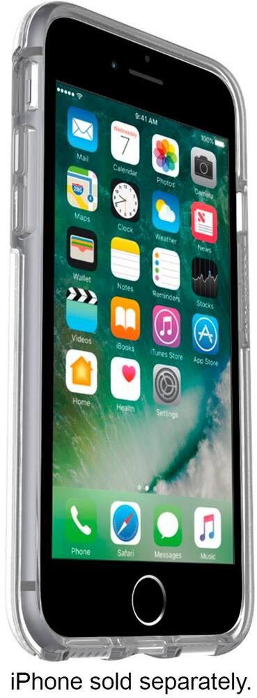 symmetry series case for apple iphone 7 and iphone 8 - clear/flake symmetry series case for apple iphone 7 and iphone 8 - clear/flake