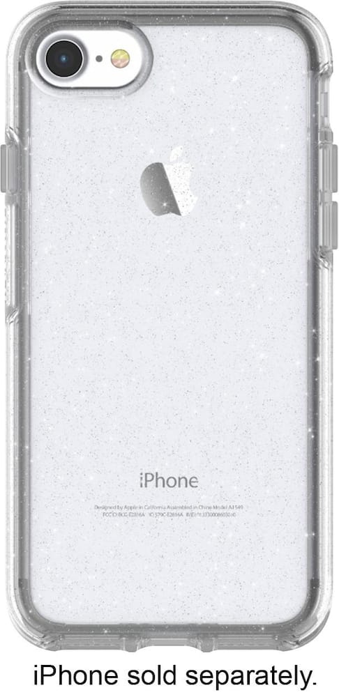 symmetry series case for apple iphone 7 and iphone 8 - clear/flake symmetry series case for apple iphone 7 and iphone 8 - clear/flake