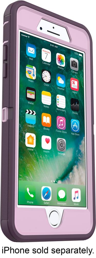 defender series case for apple iphone 7 and iphone 8 - purple