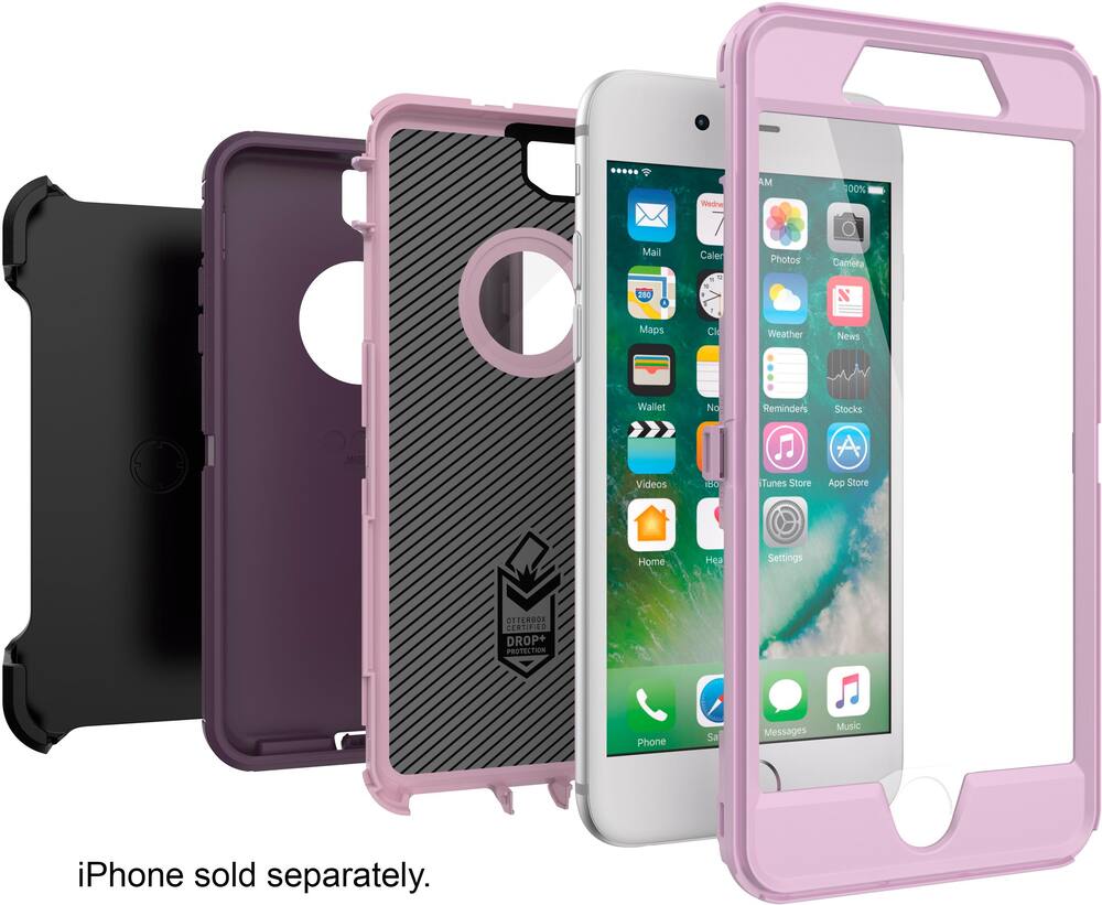 defender series case for apple iphone 7 and iphone 8 - purple