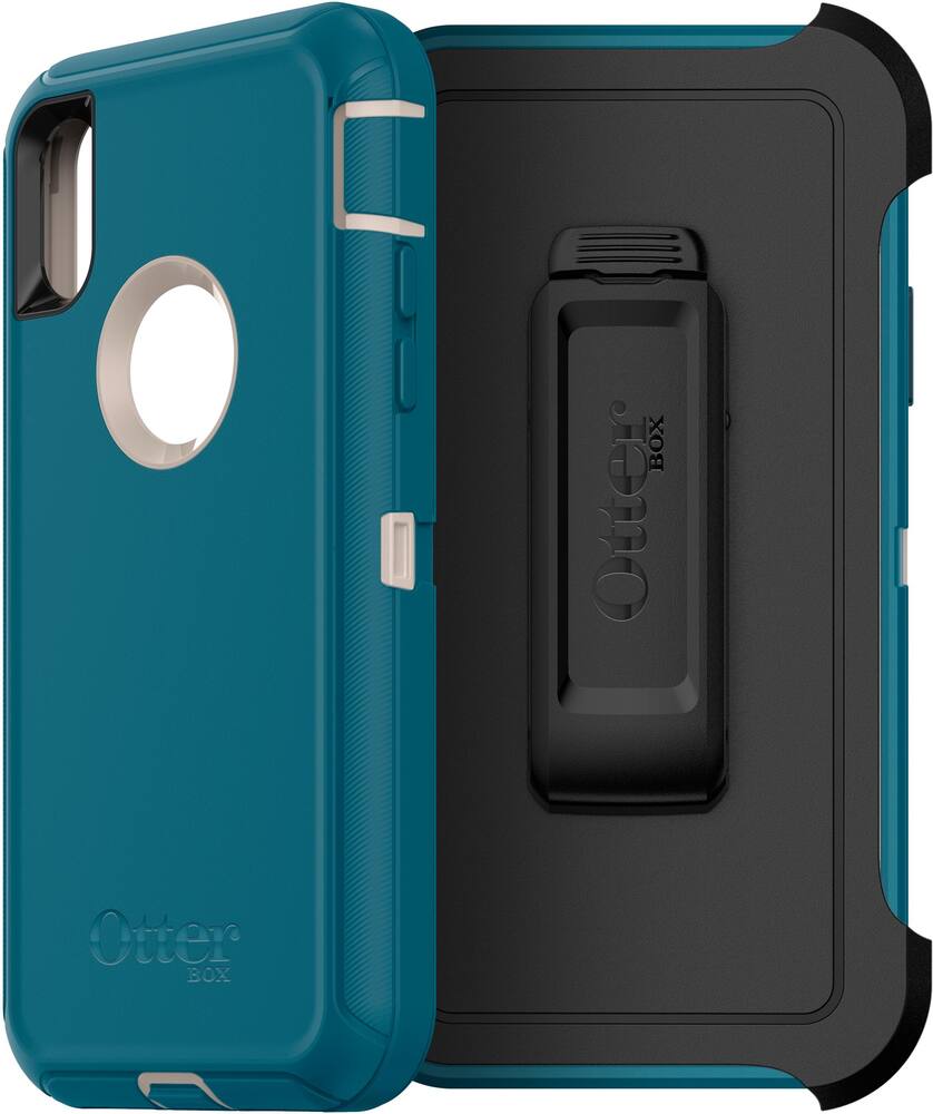 defender series modular case for apple iphone x and xs - blue/beige defender series modular case for apple iphone x and xs - blue/beige