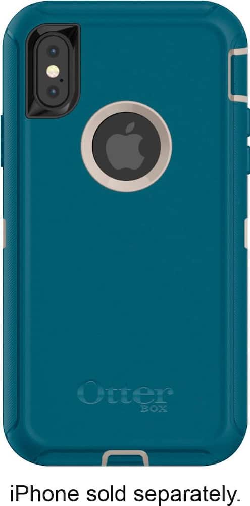 defender series modular case for apple iphone x and xs - blue/beige defender series modular case for apple iphone x and xs - blue/beige