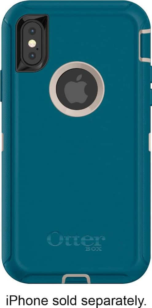 defender series modular case for apple iphone x and xs - blue/beige