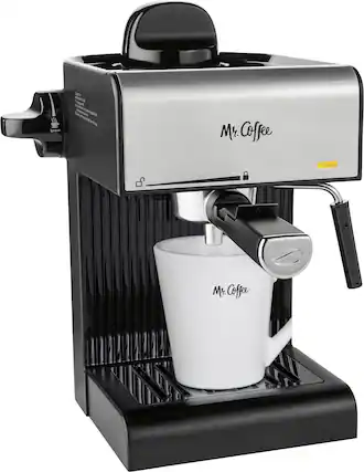 Angle. Mr. Coffee - Steam Espresso Maker/Coffee Maker/Milk Frother - Black.