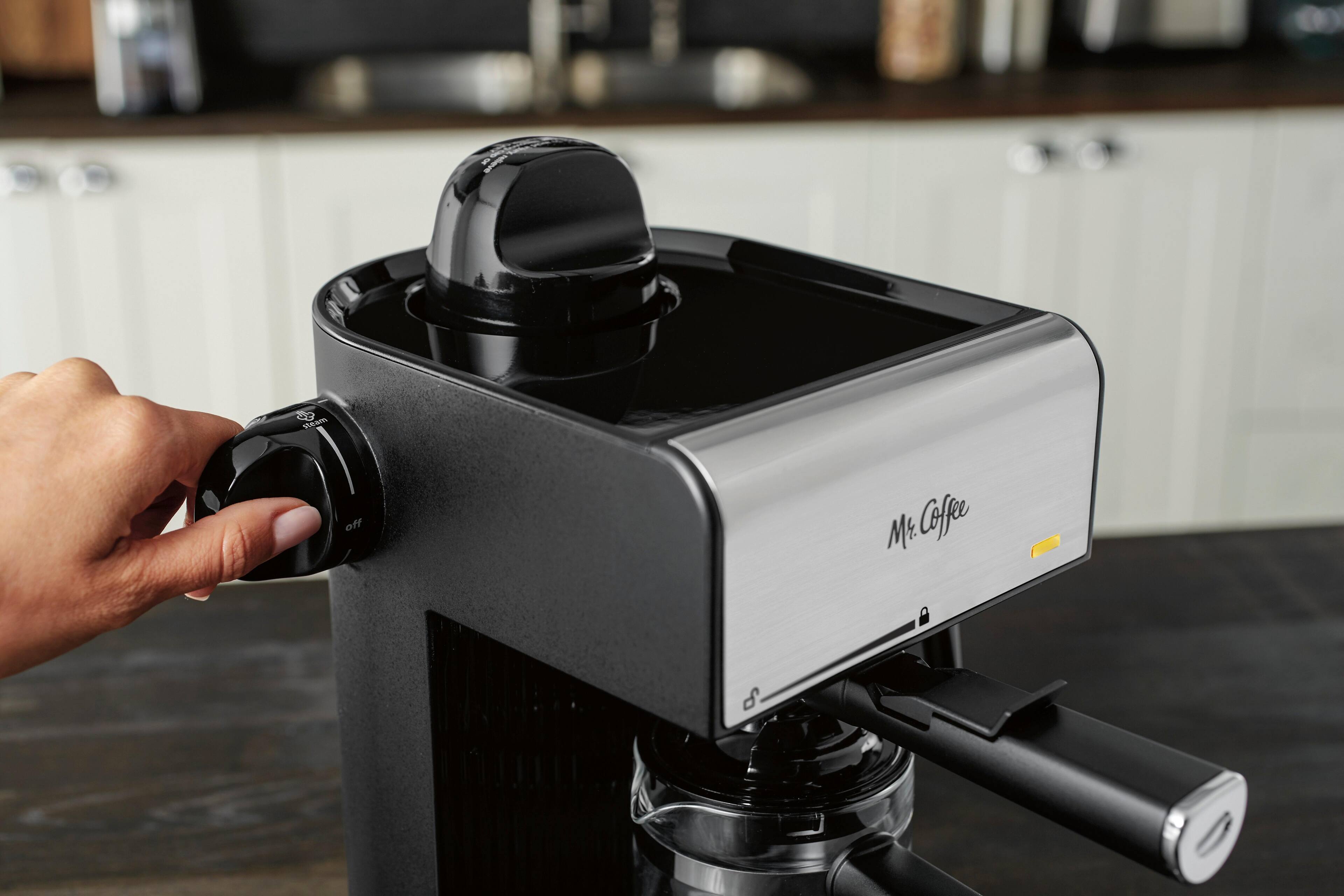 Alt View 14. Mr. Coffee - Steam Espresso Maker/Coffee Maker/Milk Frother - Black.