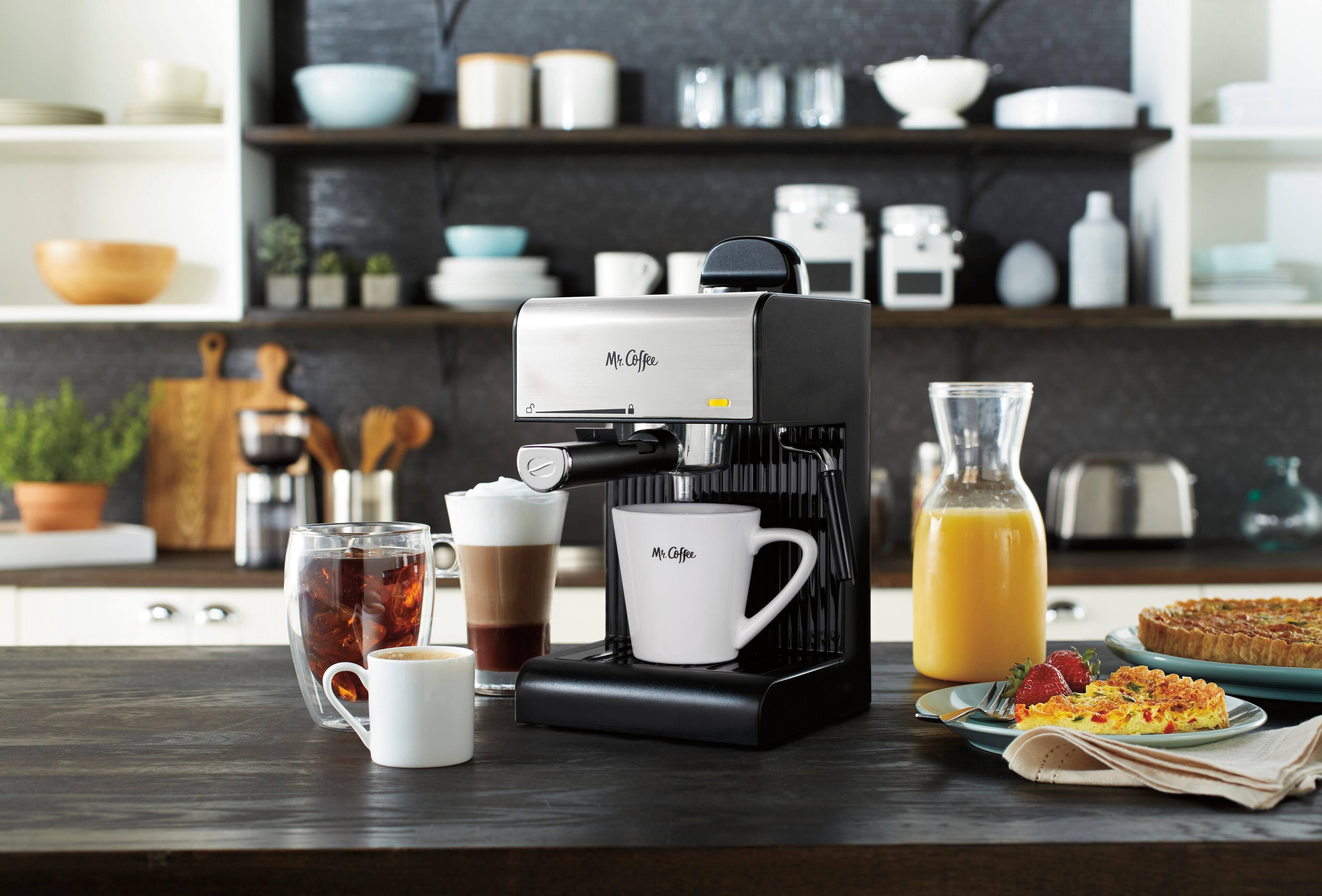 Alt View 16. Mr. Coffee - Steam Espresso Maker/Coffee Maker/Milk Frother - Black.