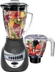 Front Zoom. Oster - 12-Speed Precise 700 Blender with Chopper - Metallic Gray.