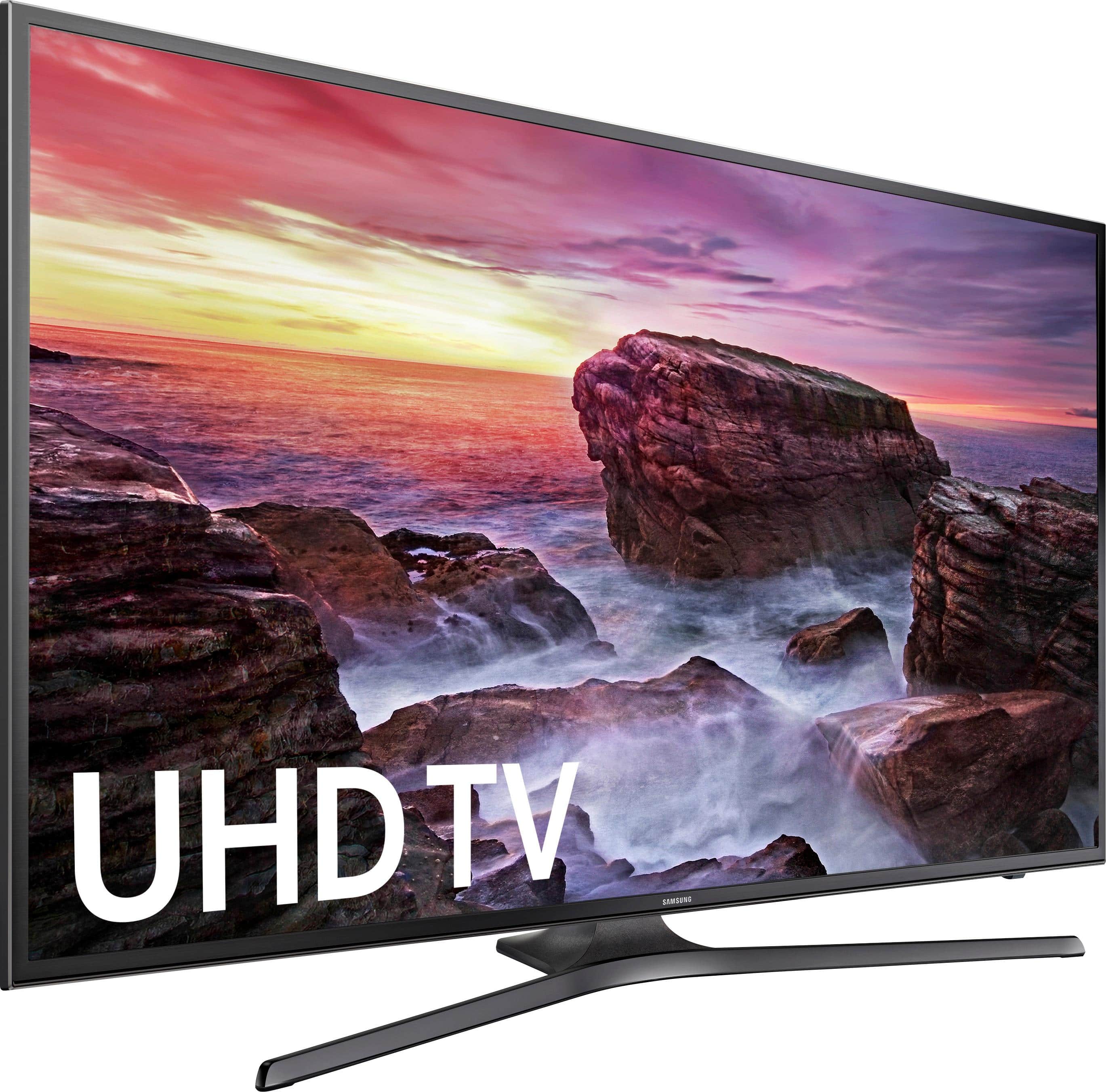Angle. Samsung - 40" Class - LED - MU6290 Series - 2160p - Smart - 4K Ultra HD TV with HDR - Dark Titan.