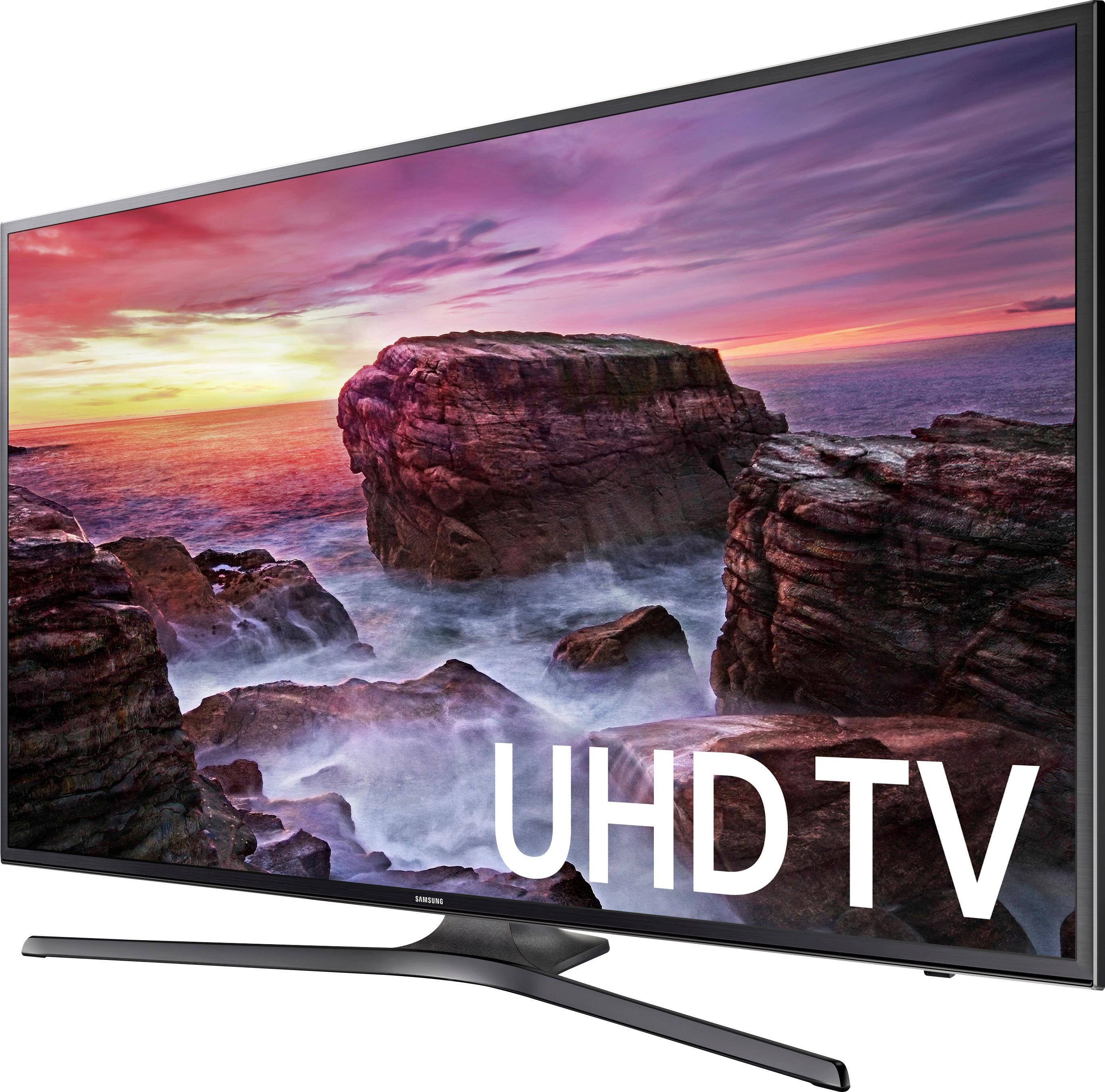 Left. Samsung - 40" Class - LED - MU6290 Series - 2160p - Smart - 4K Ultra HD TV with HDR - Dark Titan.