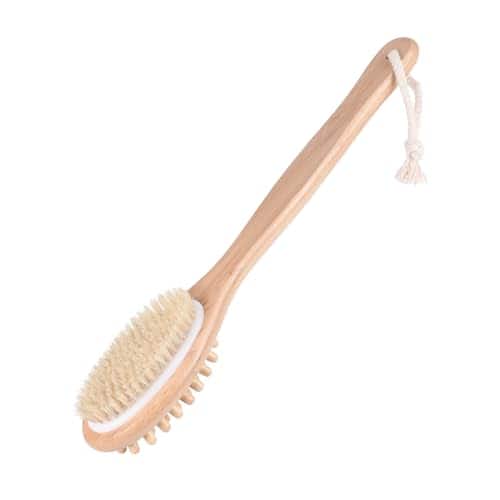Vulpecula Spade - Dry Brushing Body Brush with Long Handle and Dual Sided,Dry Body Brush for Cellulite and Lymphatic,Bath Brush for Shower