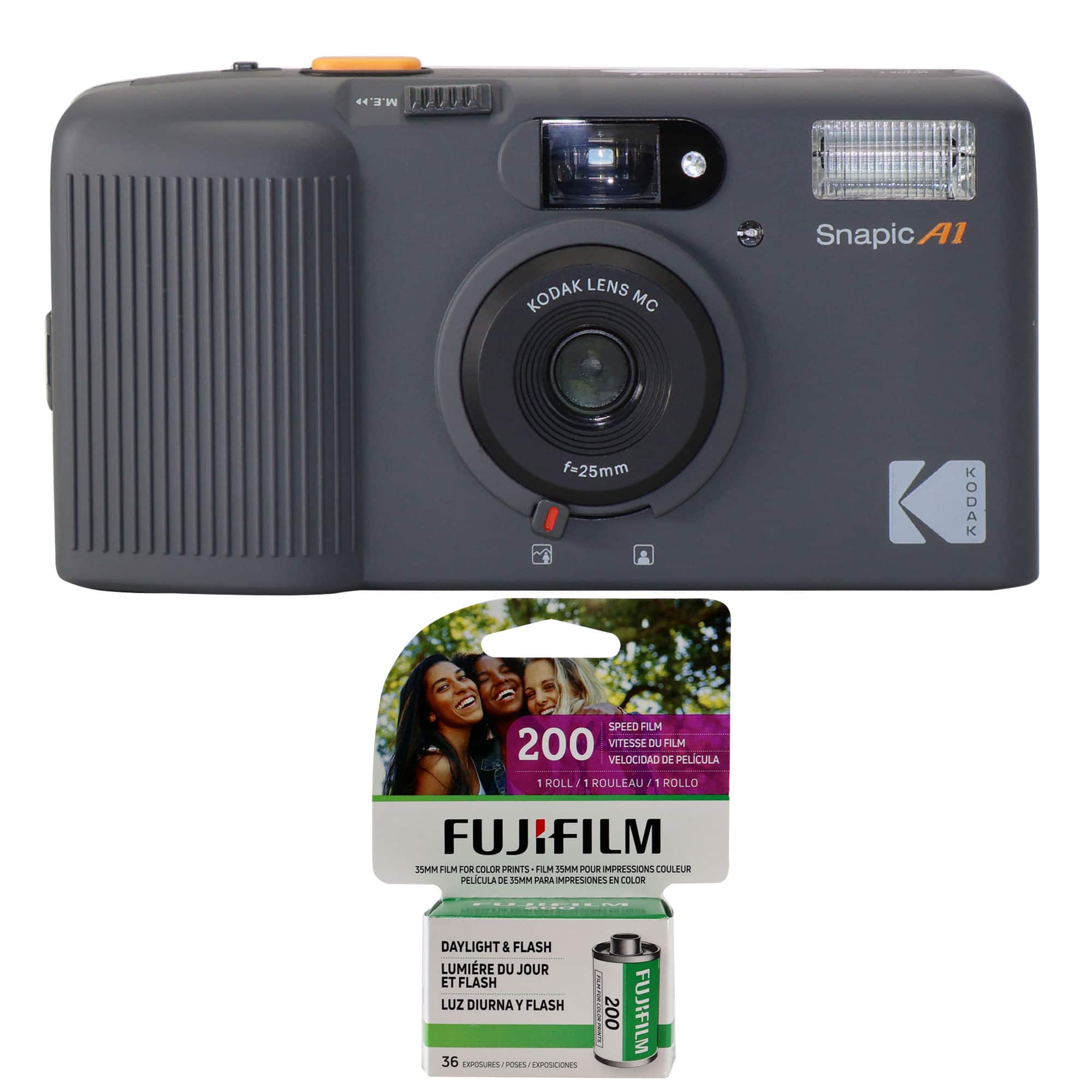 Bundle - Kodak - Snapic A1 35mm Film Camera, Color Negative 35mm Film (36 Exposures) - Rhino Gray price history on PriceWatchPro
