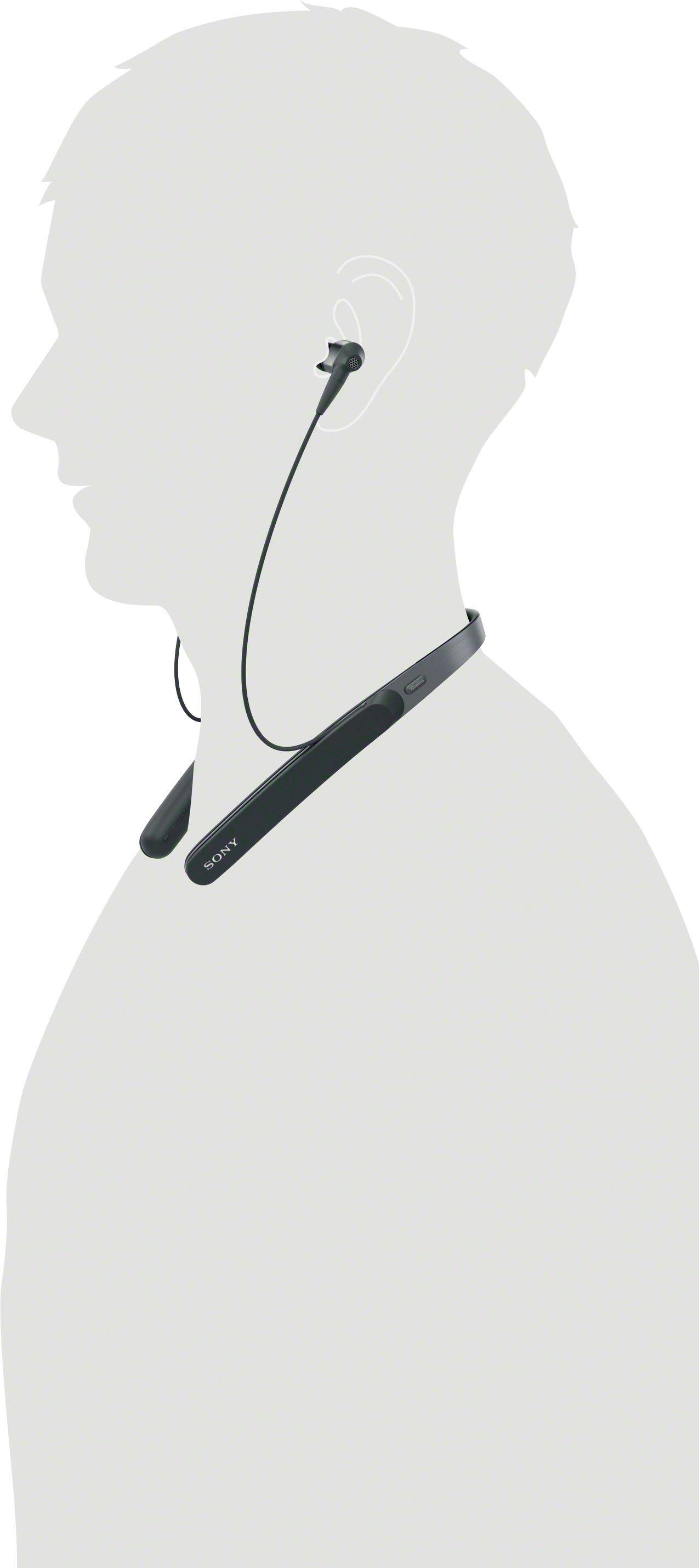 Alt View 15. Sony - 1000X Premium Wireless Noise Cancelling Behind-the-Neck Headphones - Black.