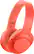 Front. Sony - H900N Hi-Res Wireless Noise Cancelling Headphones - Red.