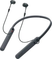 Sony - C400 Wireless Behind-the-Neck In Ear Headphones - Black - Front_Zoom