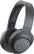 Front. Sony - H900N Hi-Res Wireless Noise Cancelling Headphones - Black.
