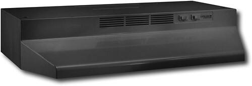 Angle Standard. Whirlpool - 30" Recirculating Range Hood - Black-on-Black.
