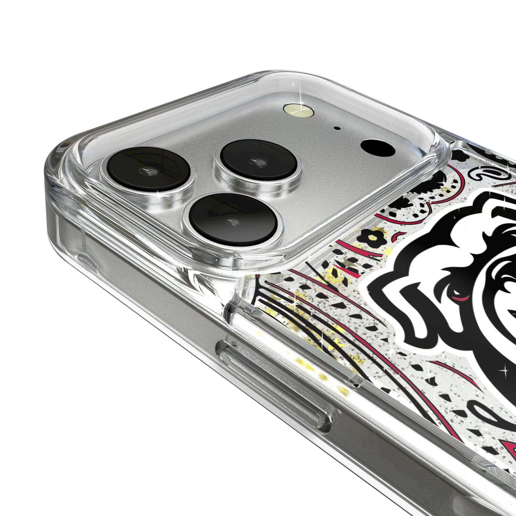 Alt View 2. Keyscaper - Georgia Bulldogs iPhone Glitter Case - 16 Pro Max - Multicolor.
