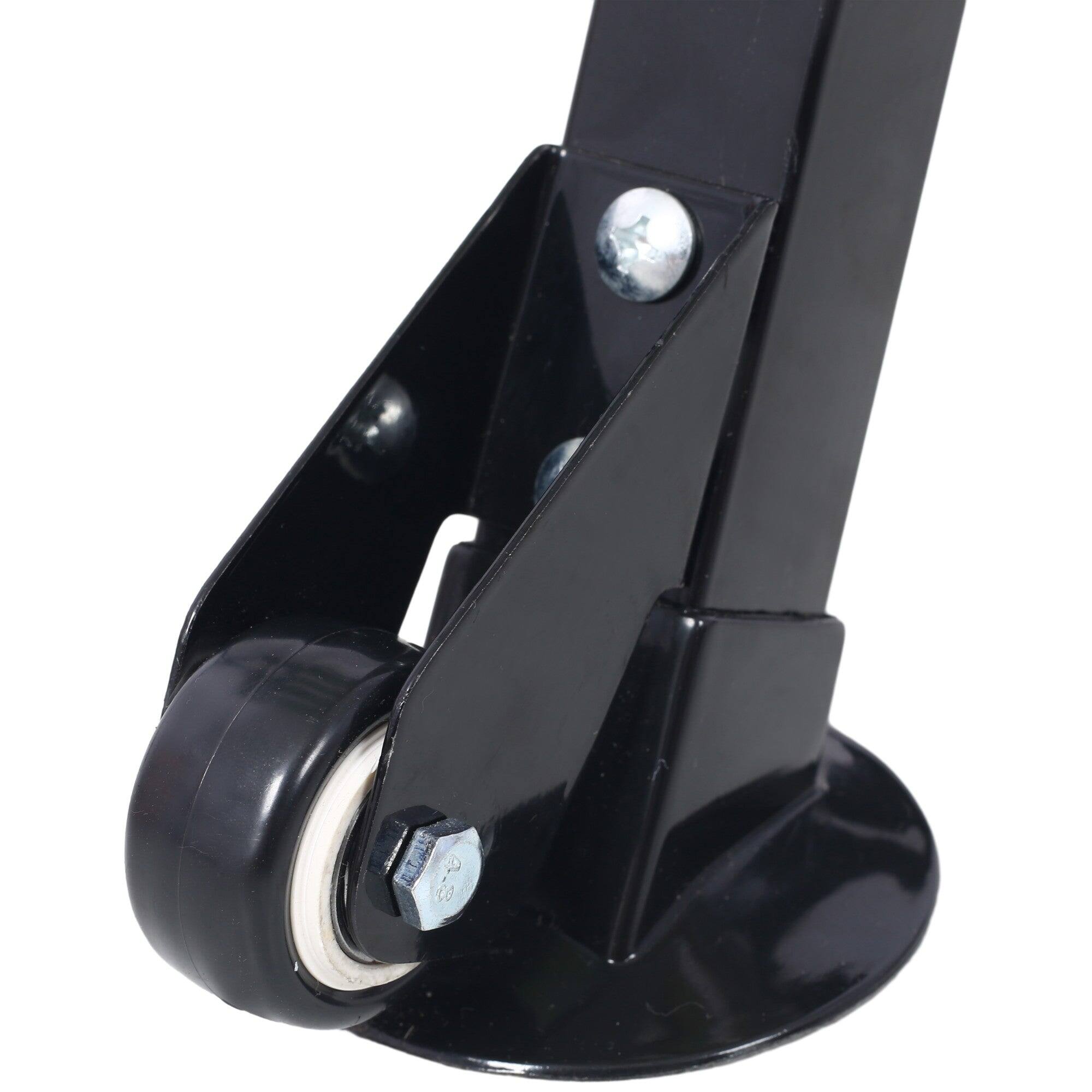 Alt View 5. Boyel Living - 30 inch L x 24 inch W Folding Adjustable Steel Welding Table with Solid Wood Top Wheels 400lbs Load.