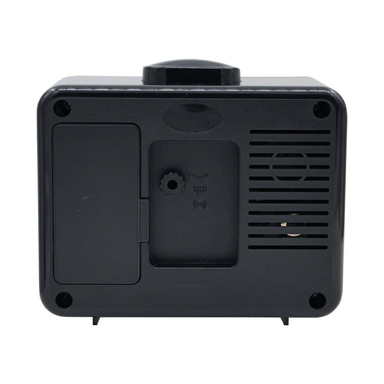 Left. Seiko - Seiko 3.5"  Akarui Alarm Clock, Black - Black.