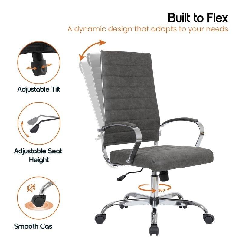 Built to Flex  
A dynamic design that adapts to your needs  

Adjustable Tilt  
Adjustable Seat Height  
Smooth Cast  
360°