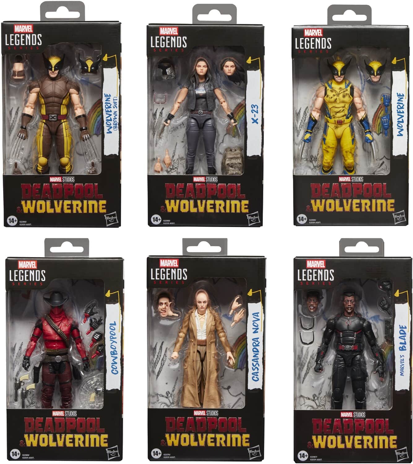 Deadpool & Wolverine - Marvel Legends - 6pc Action Figure Assortment - COLLECTIBLES
