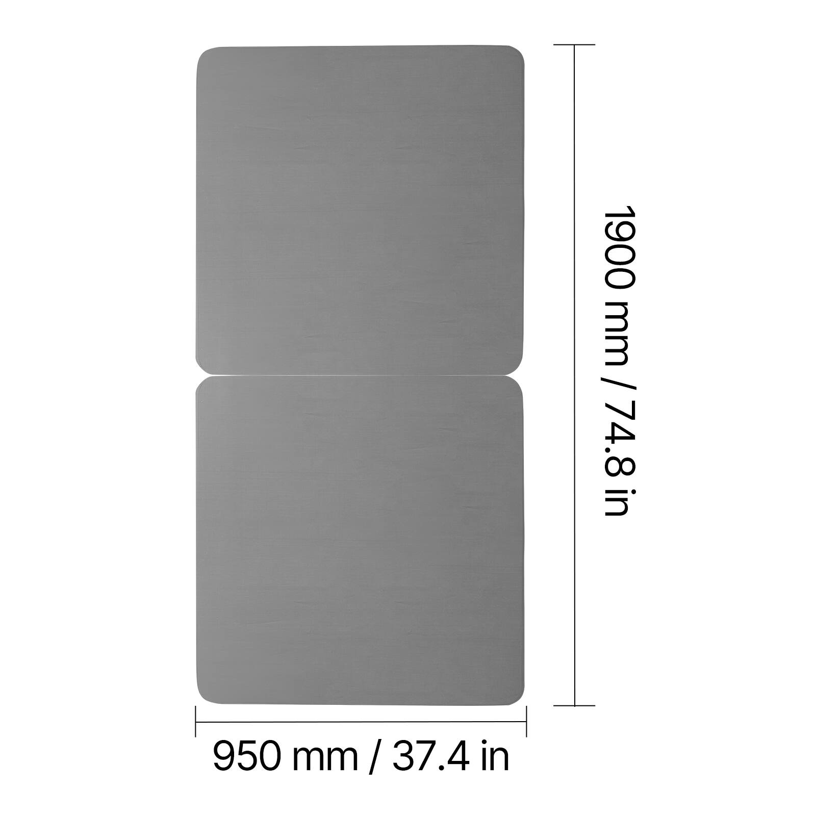 1900 mm / 74.8 in

950 mm / 37.4 in