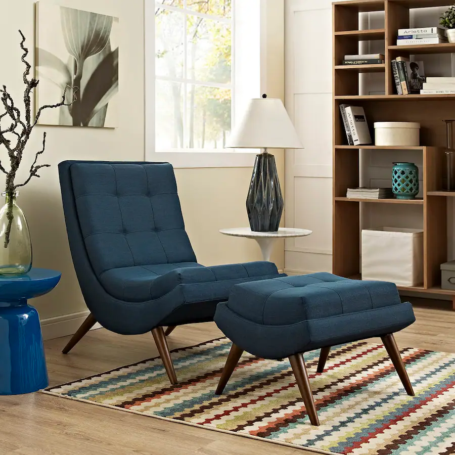 Modeling Ramp Ramp Upholstered Fabric Lounge Chair Set by Modway Azure - Best Buy