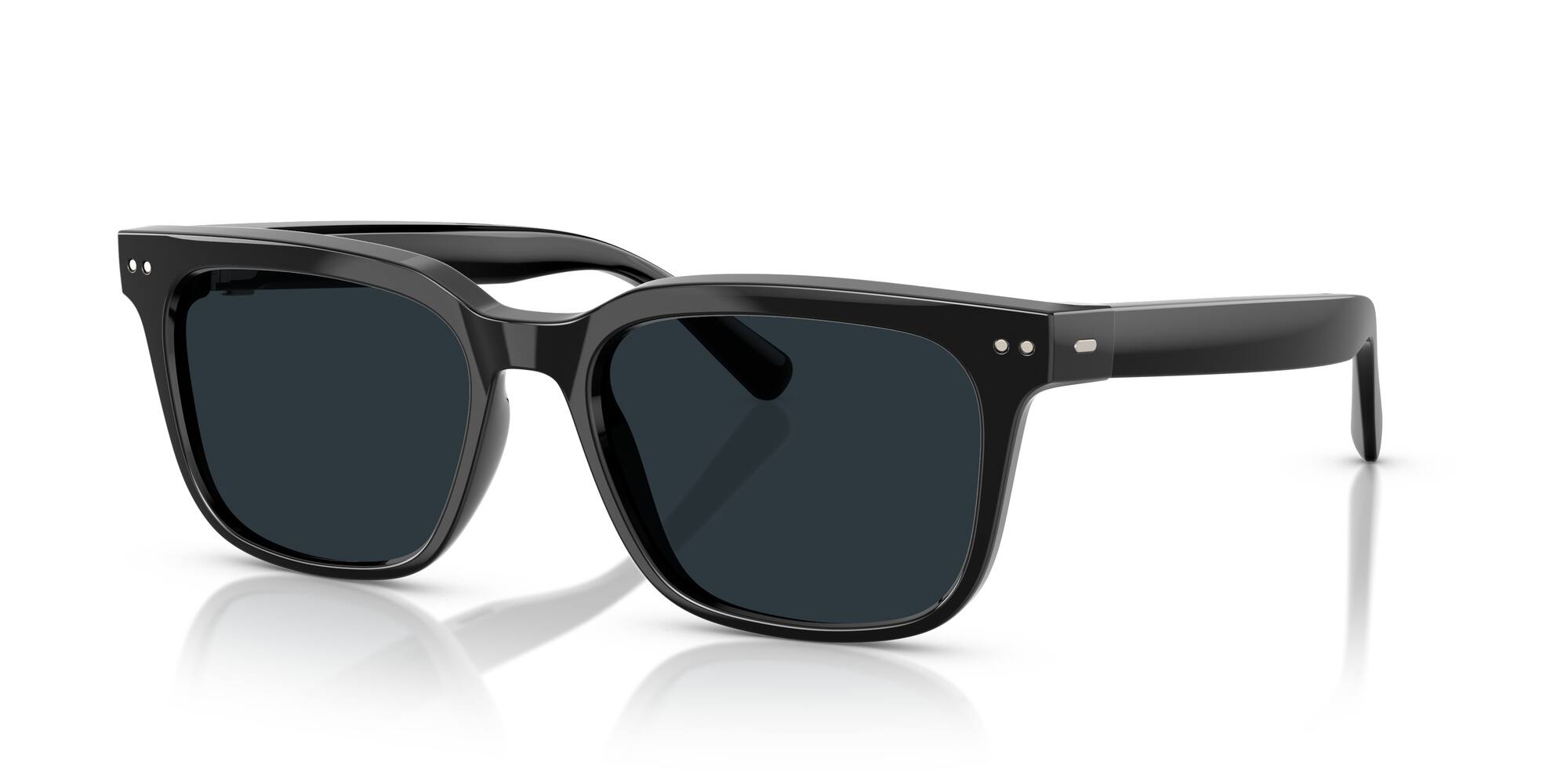 Angle. Nuance - Square 54 Audio Glasses - Shiny Black - Transition Lens - SHINY BLACK.
