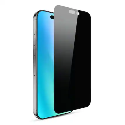 Front. Mybat Pro - MyBat Pro 360° Privacy Full Coverage Tempered Glass for Apple iPhone 16 / 15 (6.1) - Clear - Clear.