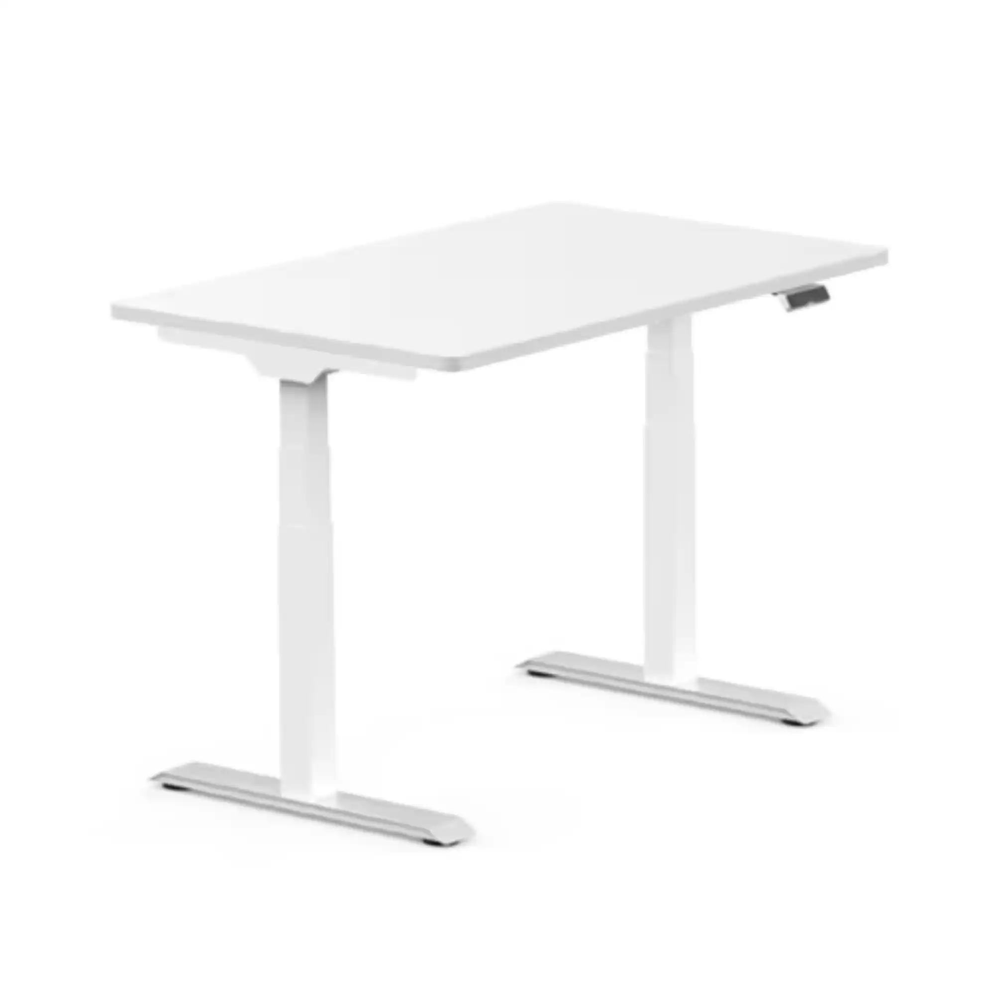 Front. FlexiSpot - FlexiSpot E7 48''W Electric Adjustable Standing Desk Chipboard, White/White - White.