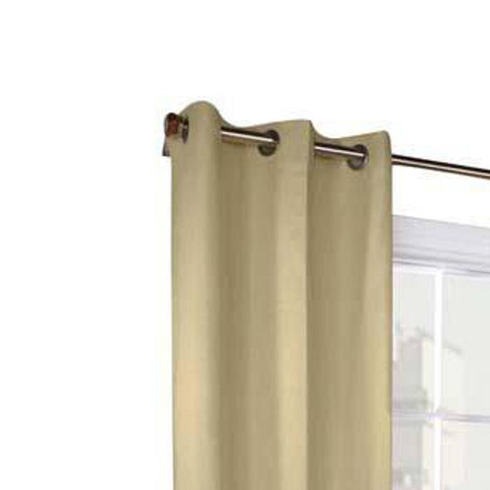 Angle. Commonwealth Home Fashions - Commonwealth Thermalogic Weather Cotton Fabric Grommet Top Panel Pair - 80x54" - Khaki - Khaki.