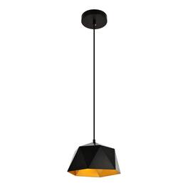 Living District - Arden Collection Pendant D10.2 H6.7 Lt:1 Black and Gold Finish - Black And Golden Inside