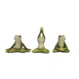 Pacific Trading - Zen Garden Yoga Frogs Mini Figurines 3 Piece Set 2.5 inches