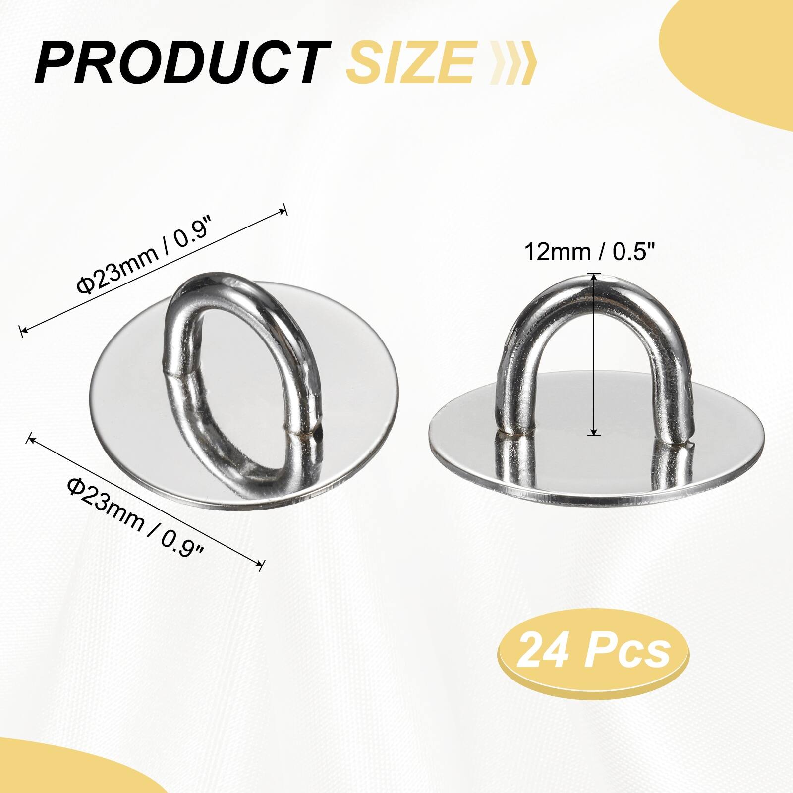 PRODUCT SIZE >>  
- Ø23mm / 0.9"  
- 12mm / 0.5"  
- 24 Pcs