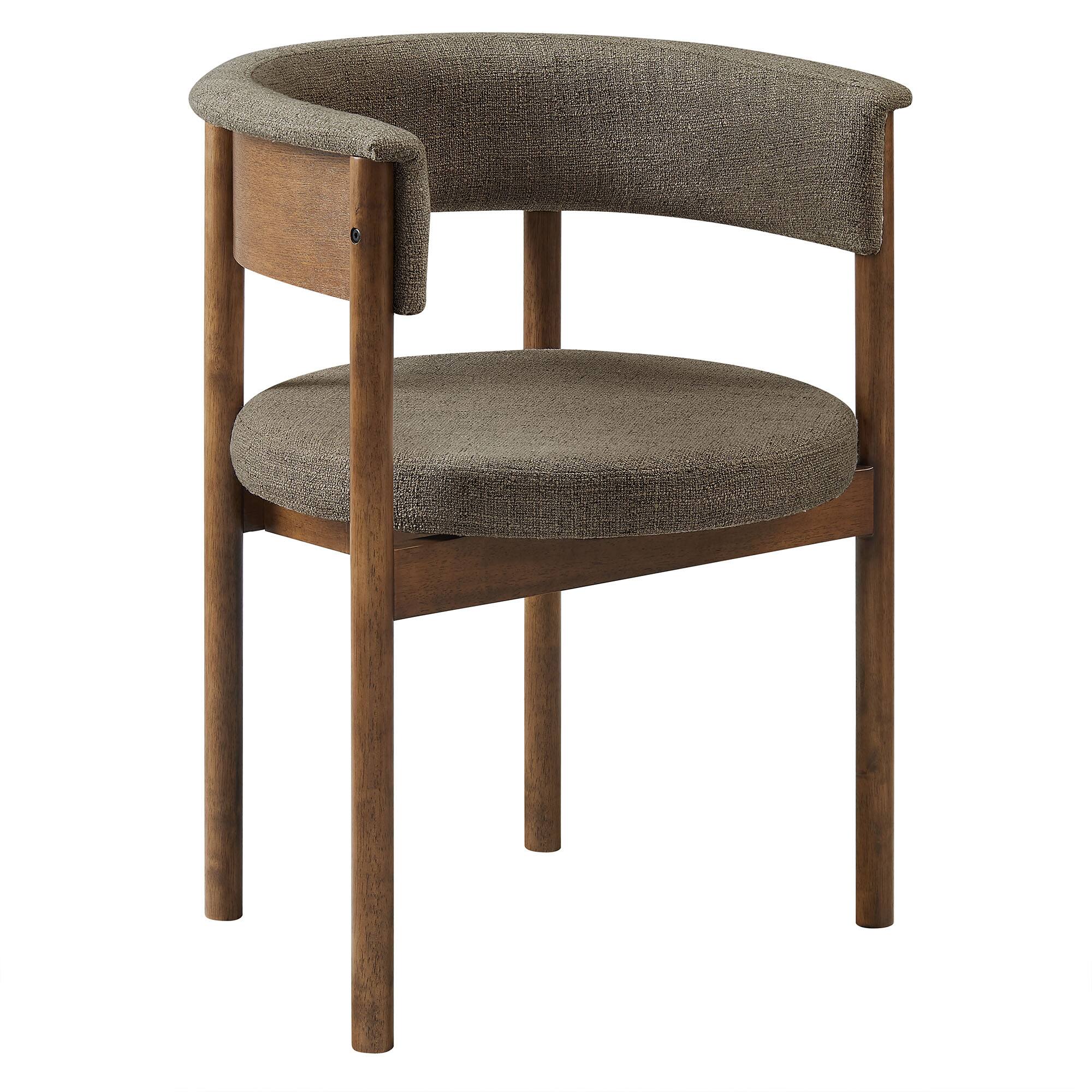 Back. Modway - Clea Curved Upholstered Dining Chairs Set Of 2 by Modway - Brown.