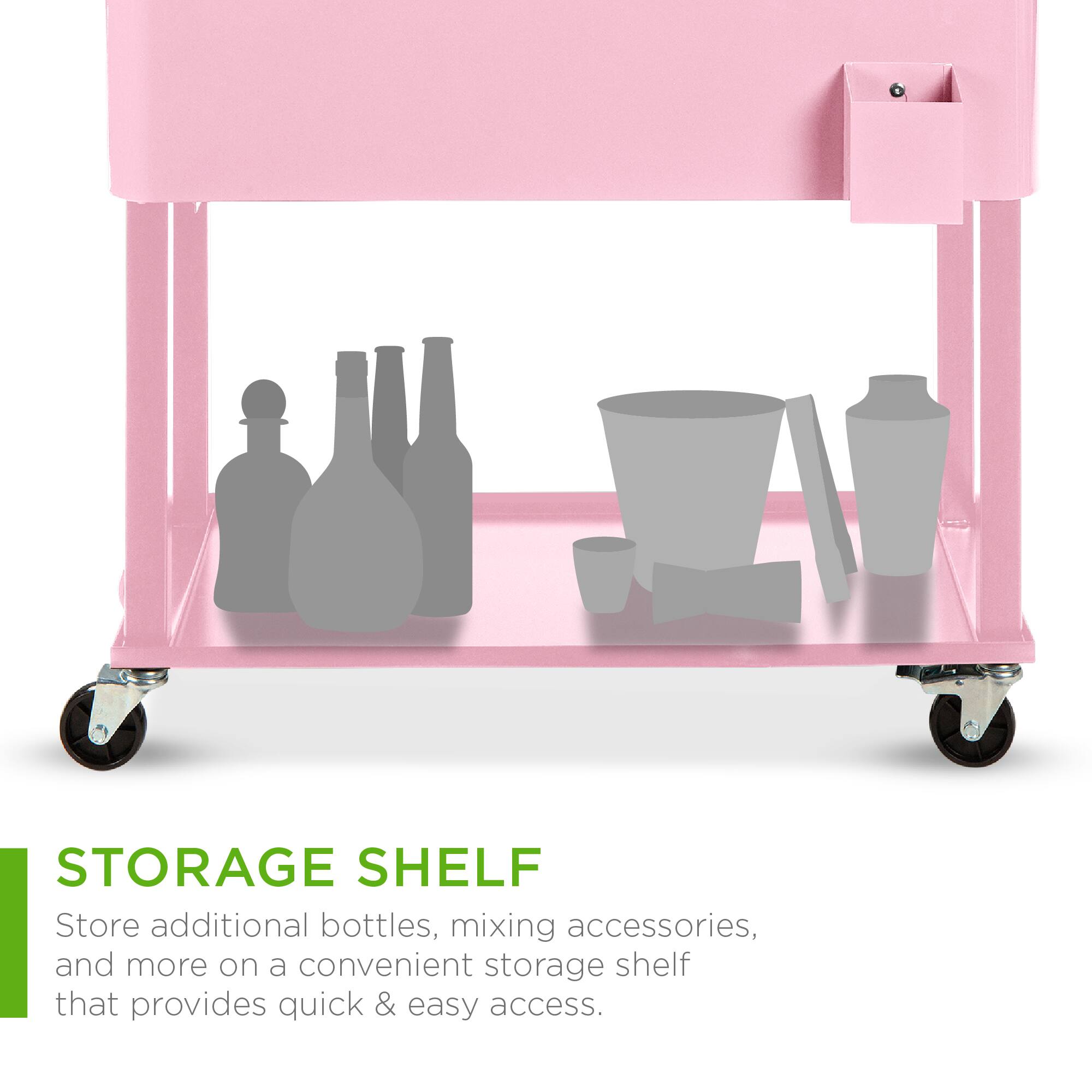 STORAGE SHELF

Store additional bottles, mixing accessories, and more on a convenient storage shelf that provides quick & easy access.