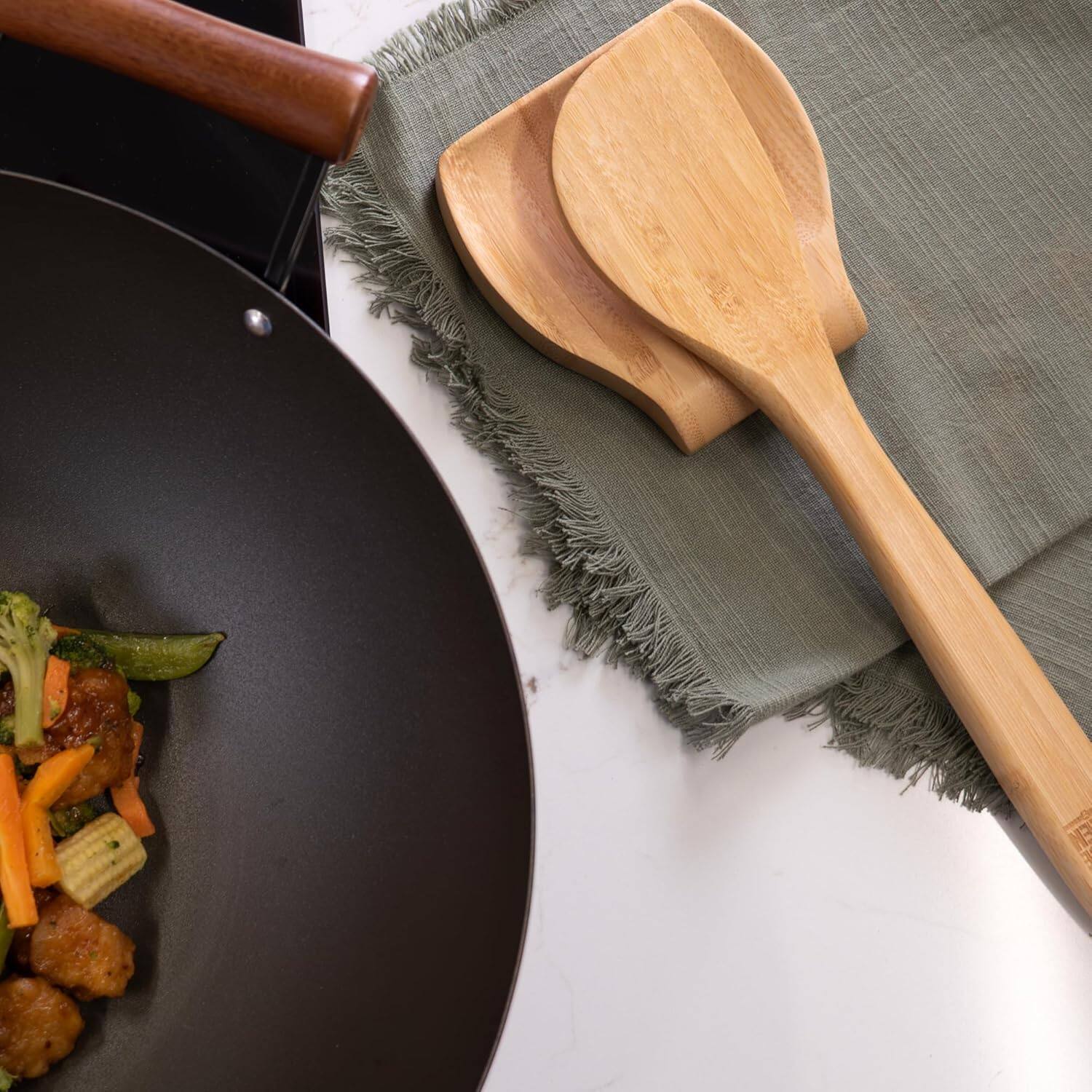 Alt View 4. Escali - Joyce Chen Burnished Bamboo Wok Spatula, 13-Inch - Natural.