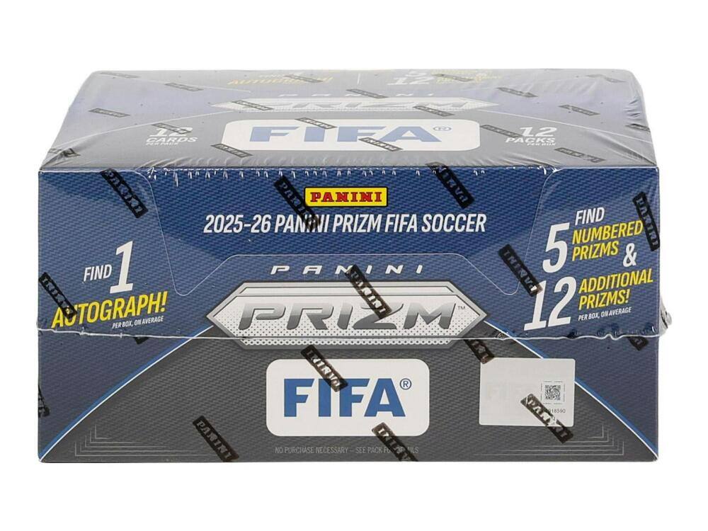 S2A FIFA 12 CARDS PACKS PRDUS AIRI PANINI FIND 2025-26 PANINI PRIZM FIFA SOCCER 5 NUMBERED PARIRI PRIZMS & FIND 1 PANINI INIRVA ADDITIONAL ACTOGRAPH! ININV 12 PRIZMS! ON AVERAGE PER BOX, ON AVERAGE PRIZM PER BOX, PANINI FIFA PAN 18590 PARINI NO PURCHASE NECESSARY SEE PACK Fb 3P ILS
