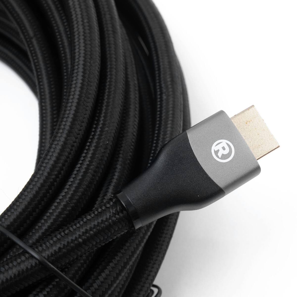 Left. RadioShack - HDMI 2.1 Ultra High Speed Cable 8K60Hz - 32 Feet - Black.