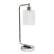 Angle. Lalia Home - Modern Iron 450lm Desk Lamp with Glass Shade - Chrome.