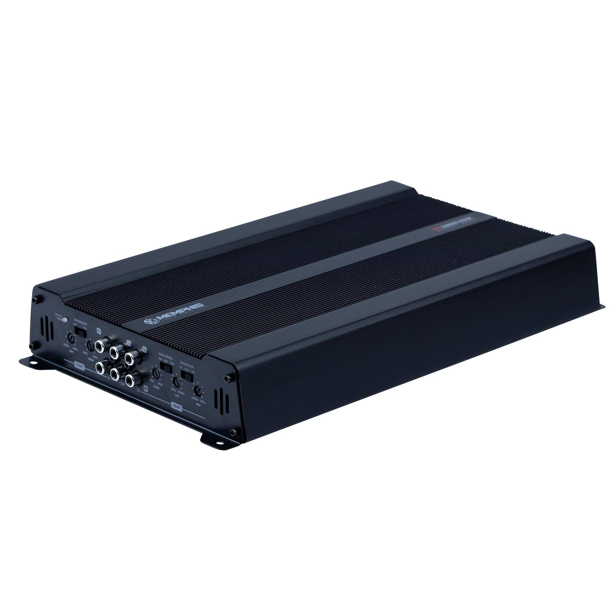Front. Memphis Car Audio - Memphis Audio SE1200.4V2 Street Edge 85W, 4 Channel @ 2 ohm Amplifier - Black/Gray.