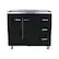Front. TuHome - Ferretti Utility Sink With Three Drawers And Double Door Cabinet - Black.