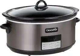 Crockpot - 8-Quart Slow Cooker - Black Stainless Steel