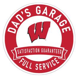 Fan Creations - Wisconsin Badgers 16" Dad's Garage Wood Sign - Multicolor