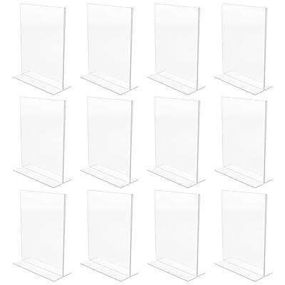Front. Staples - Double-Sided Sign Holder, 8.5" x 11" Plastic, 12/Pack - Clear.