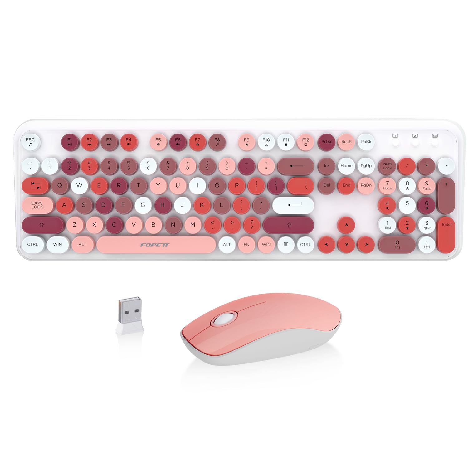 ESC A SI D. +2 - F3 . 14 4 P5 E F6 E 7 . F8 F . F10 .. F11 a F12 D PHSC SCLK Patik a d - I A 2 . 3 1 4 % 5 - 6 & I 1 3 1 O . - ins Home PgUp Num LS / - Q W E R T Y U - O P I e I 1 I I Del Fnd PgDn 7 itome A 9 POUID CAPS LOCK A 5 D F G H J K L - - . 4 < 5 d . Z x C V B N < C ? I a 1 Ena 2 W 5 Pybe Enter CTHL WIN ALT FOPETT ALT FN WIN 00 CTAL . O m Del

Corrected and grouped text:

- ESC
- F1 F2 F3 F4 F5 F6 F7 F8 F9 F10 F11 F12
- 1 2 3 4 5 6 7 8 9 0
- Q W E R T Y U I O