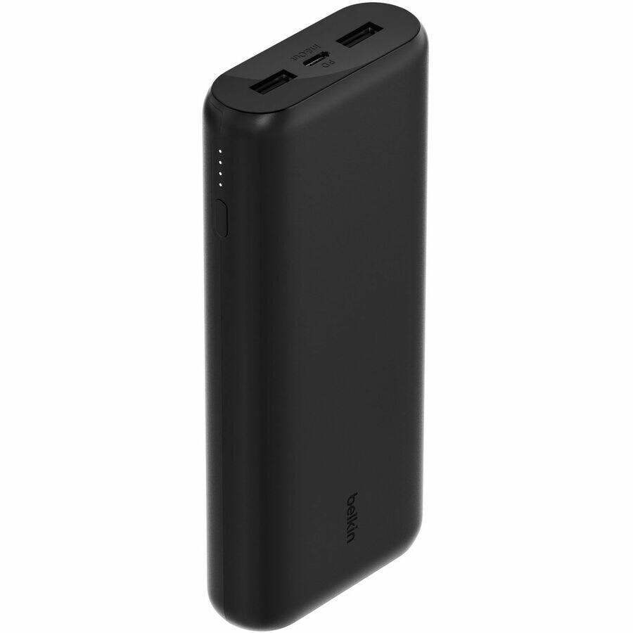 Alt View 2. Belkin - Belkin 20W 3-port USB Power Bank - 20K mAh - 2xUSB-A (12W), 1xUSB-C (15W) - Portable Charger - w/ USB-C to USB-C Cable.