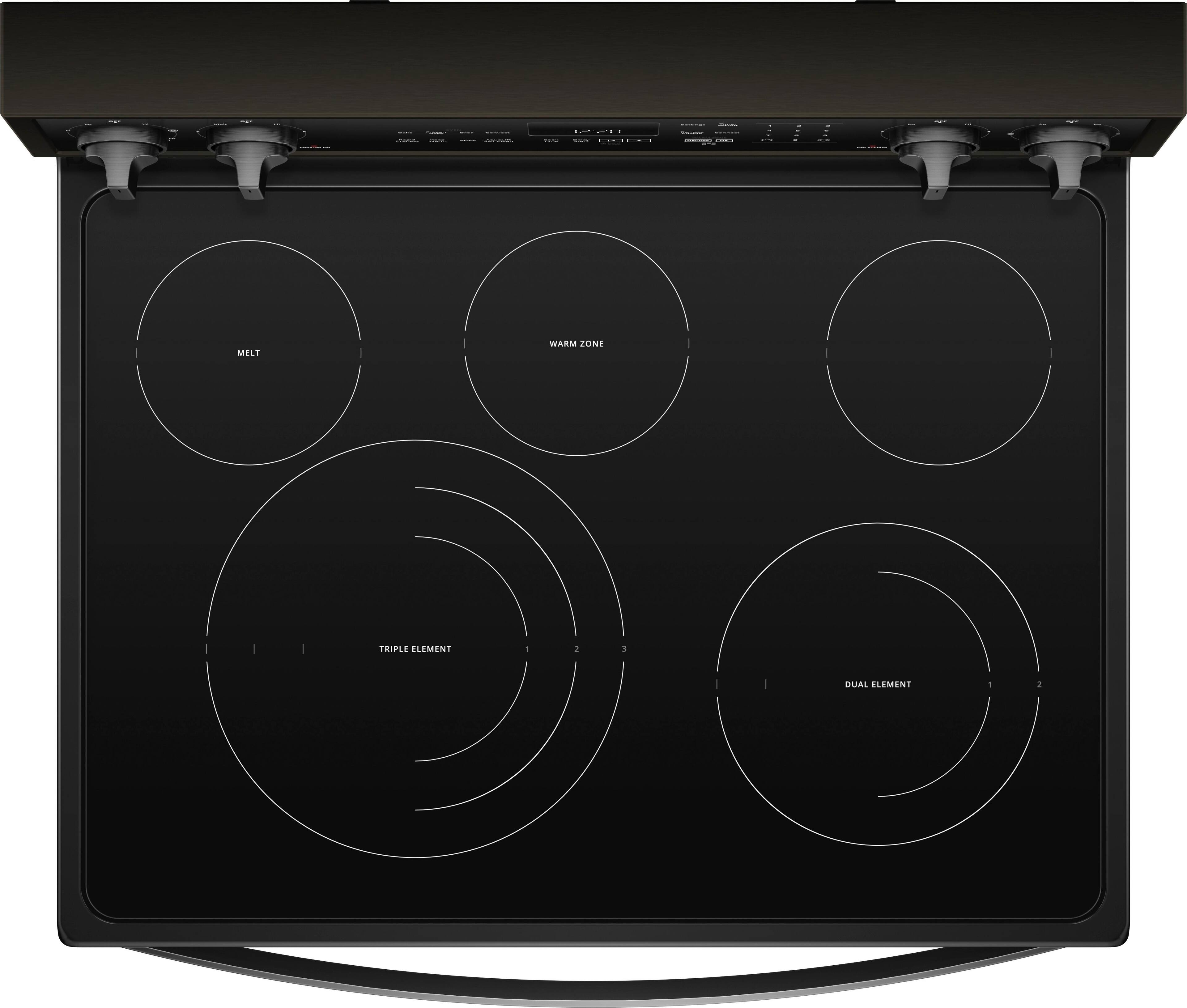 Alt View 12. Whirlpool - 6.4 Cu. Ft. Freestanding Electric Convection Range with Self-Cleaning - Black Stainless Steel.
